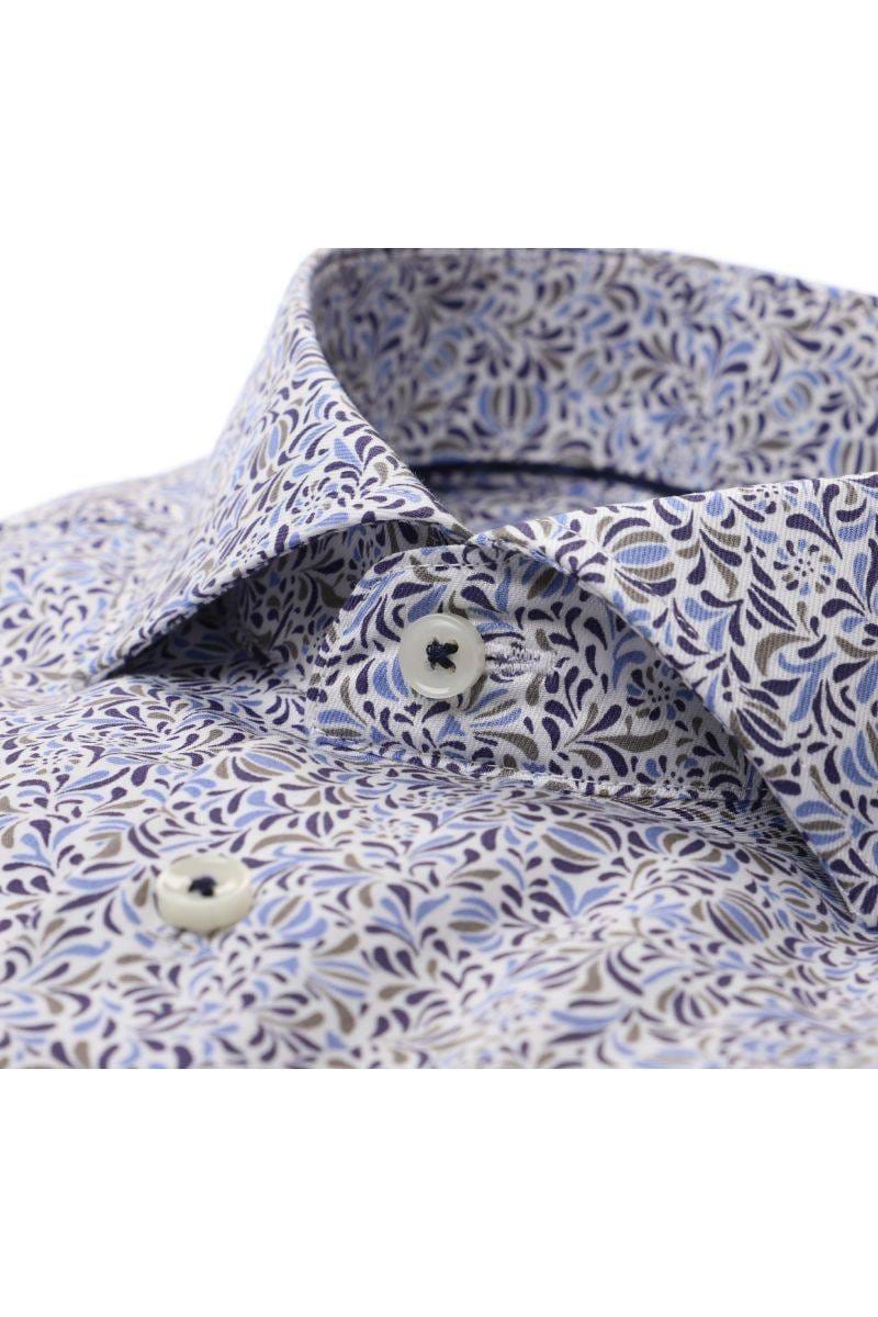 ETERNA Slim Fit Hemd mittelblau, Bedruckt