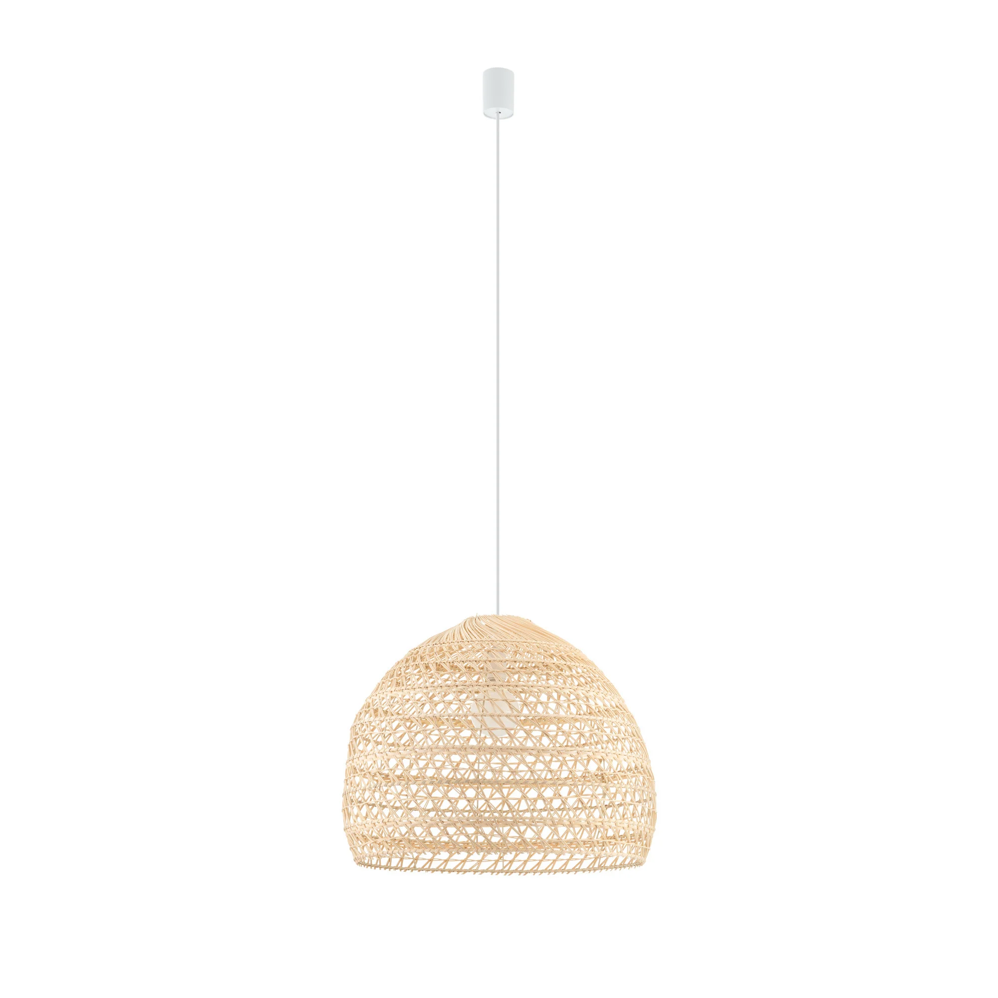 Lampa wisząca naturalne drewno-biała BOHO M 1xE27x25W Nowodvorski