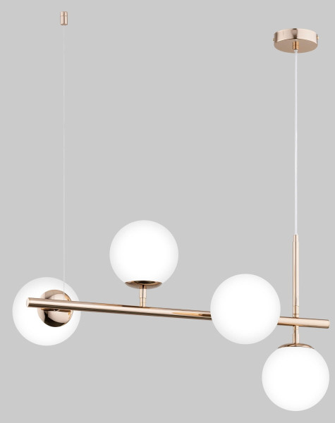 Lampa wisząca złoto-biała Vinci 4xE14x40W wym: 92x71x31,5 cm Alfa