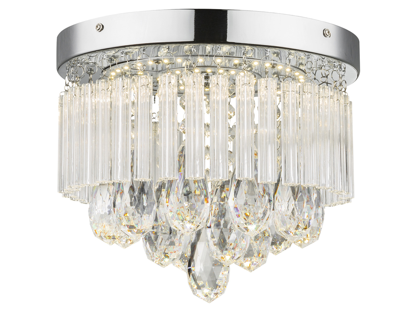 Lampa sufitowa Manilo LED metalowa srebrna