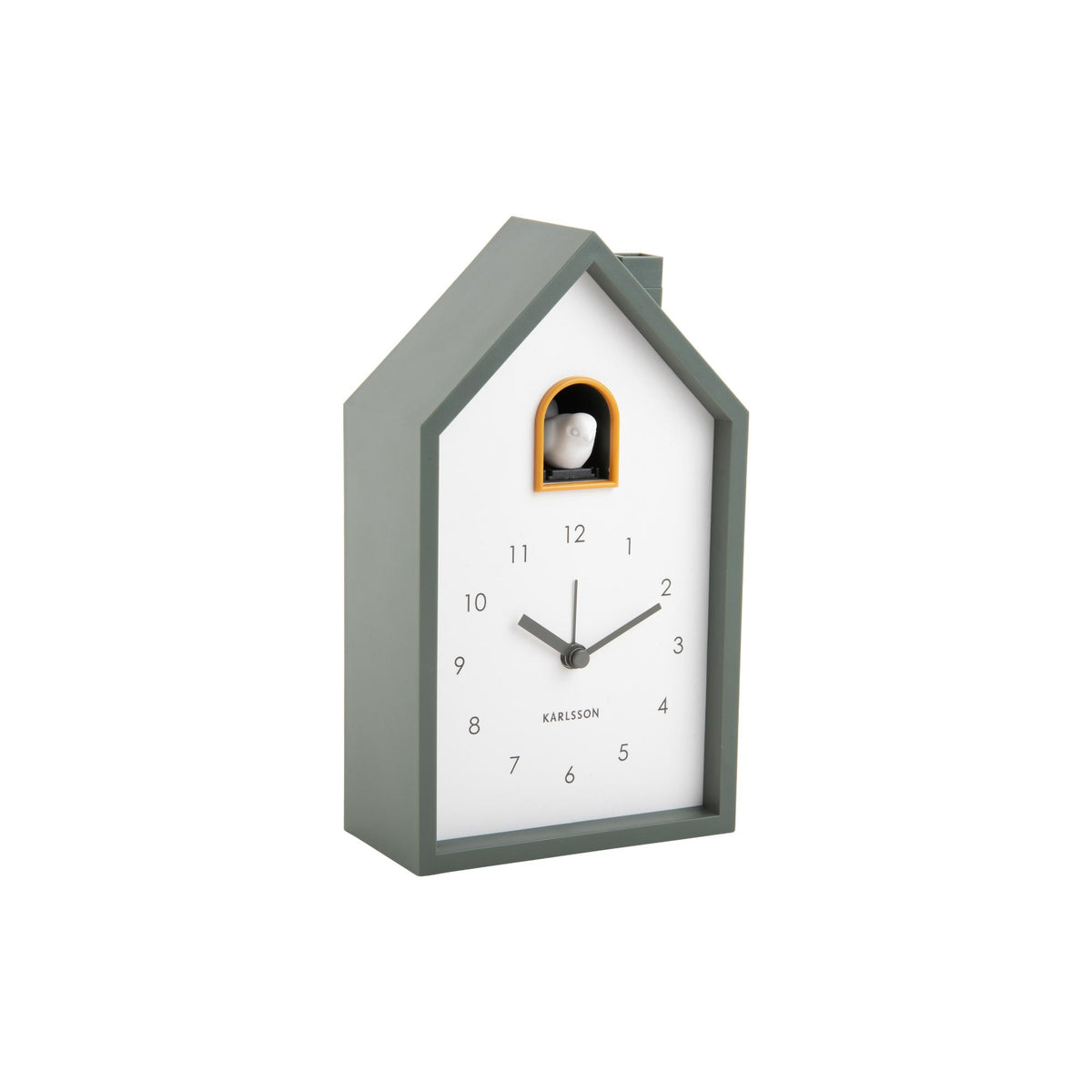 Karlsson wekker Modern Cuckoo - groen - 12x6x20cm