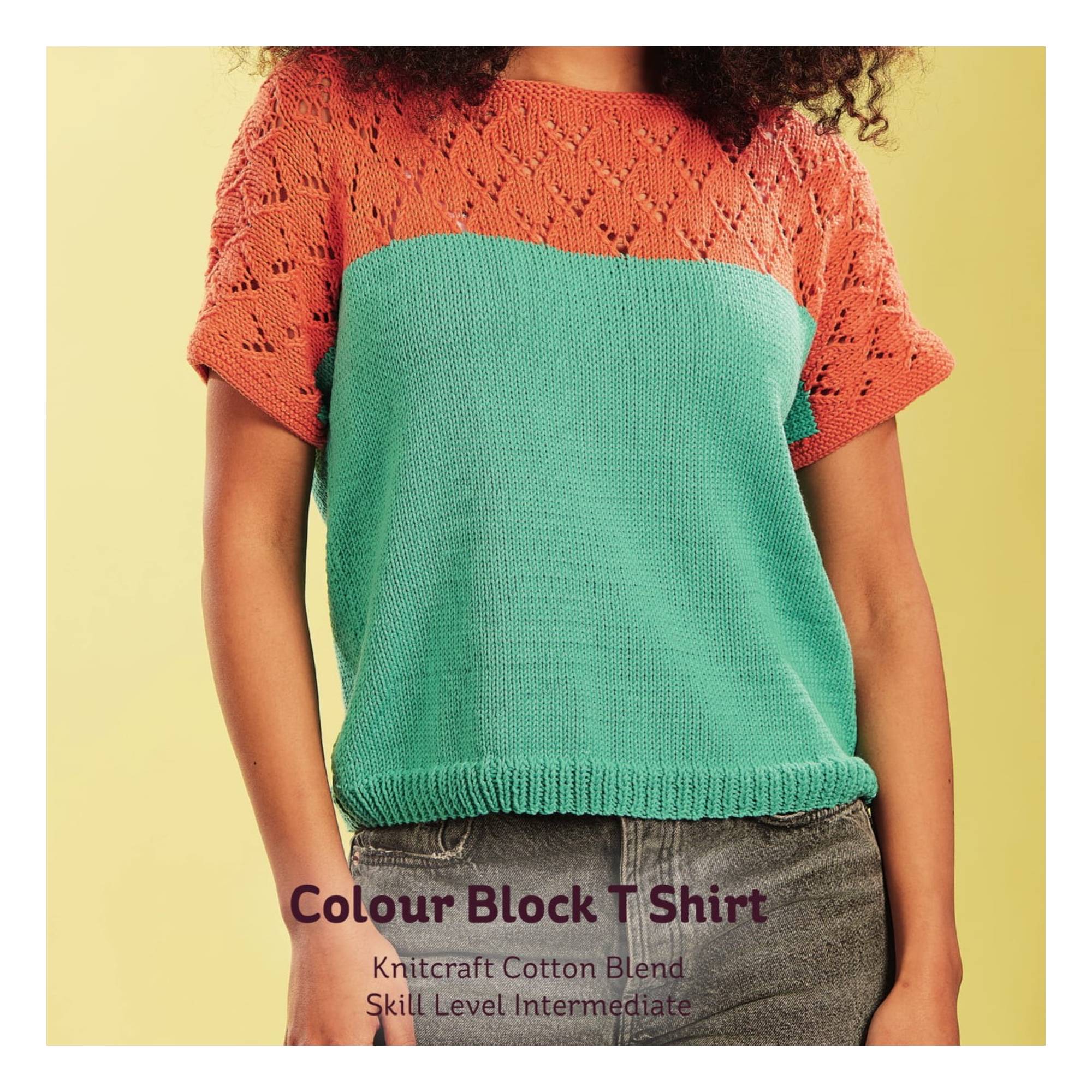 Knitcraft Colour Block T-Shirt Digital Pattern 0177