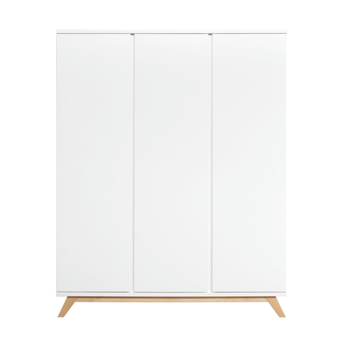 LYNN - Armoire 3 portes blanc naturel