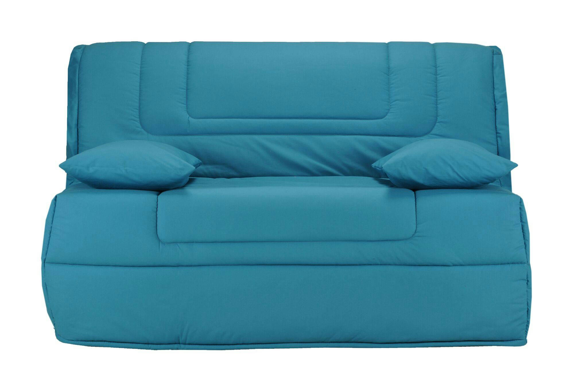 GABRIEL - Banquette BZ avec matelas Bultex turquoise 140 x 190 cm