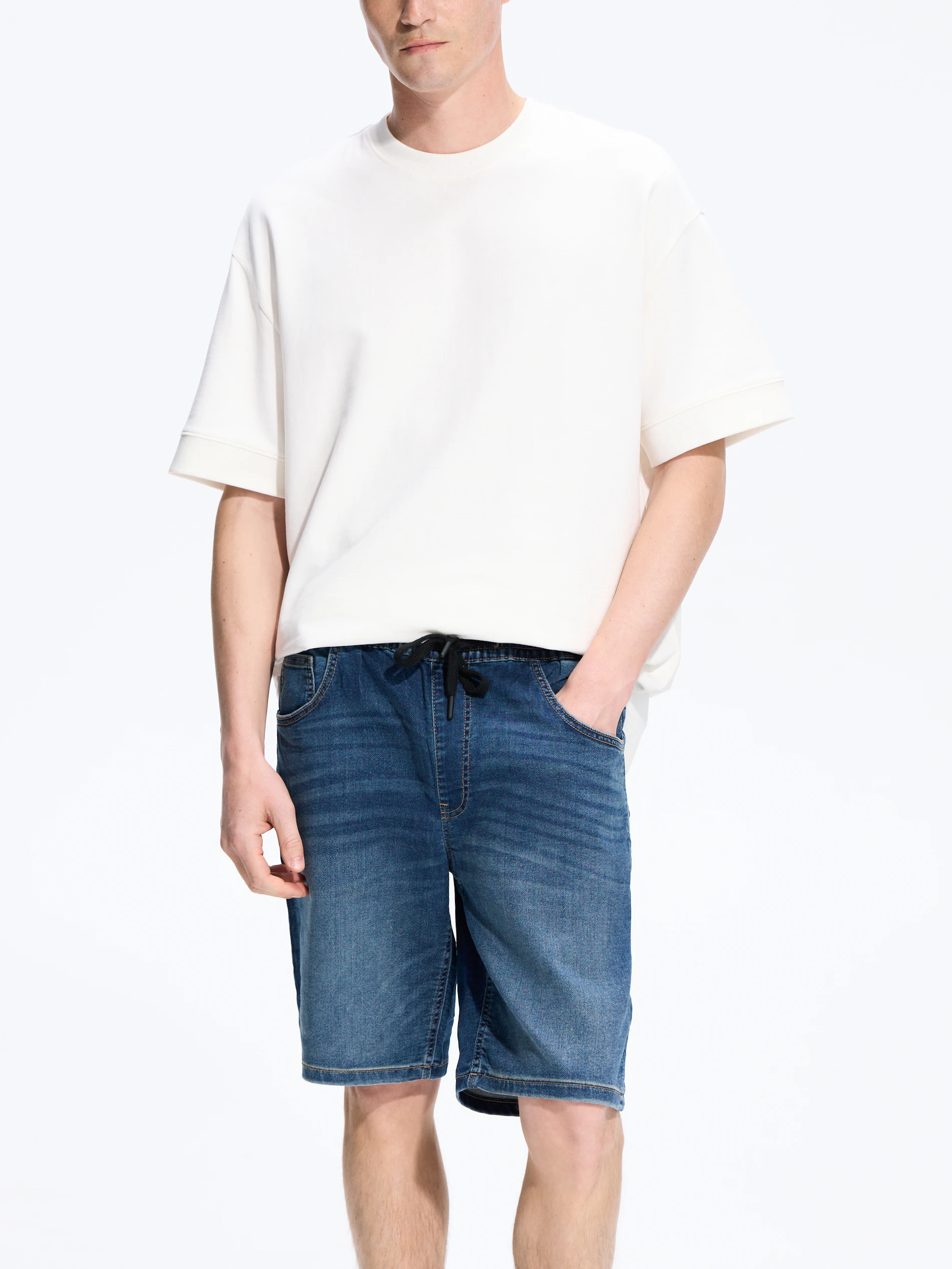 Jeansowe szorty jogger