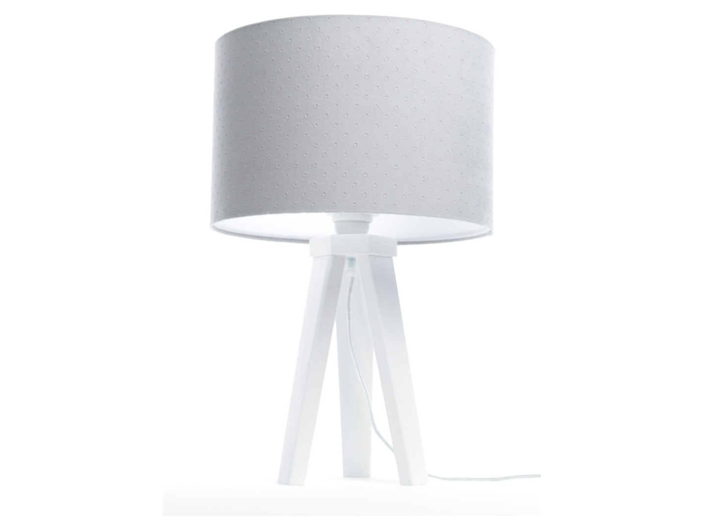 Lampa stołowa Jasmine bebe tkaninowa szara