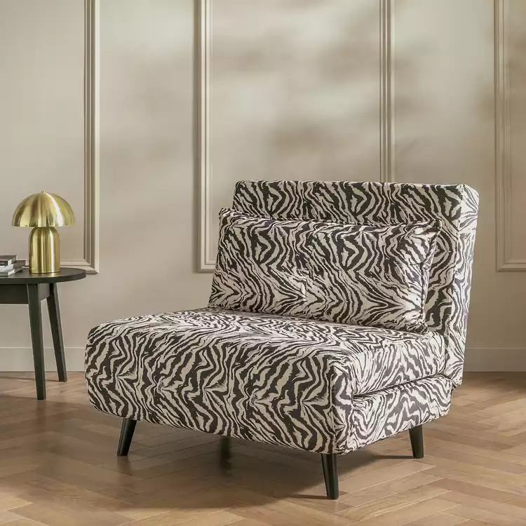 Habitat Roma Single Fabric Chairbed - Zebra Print