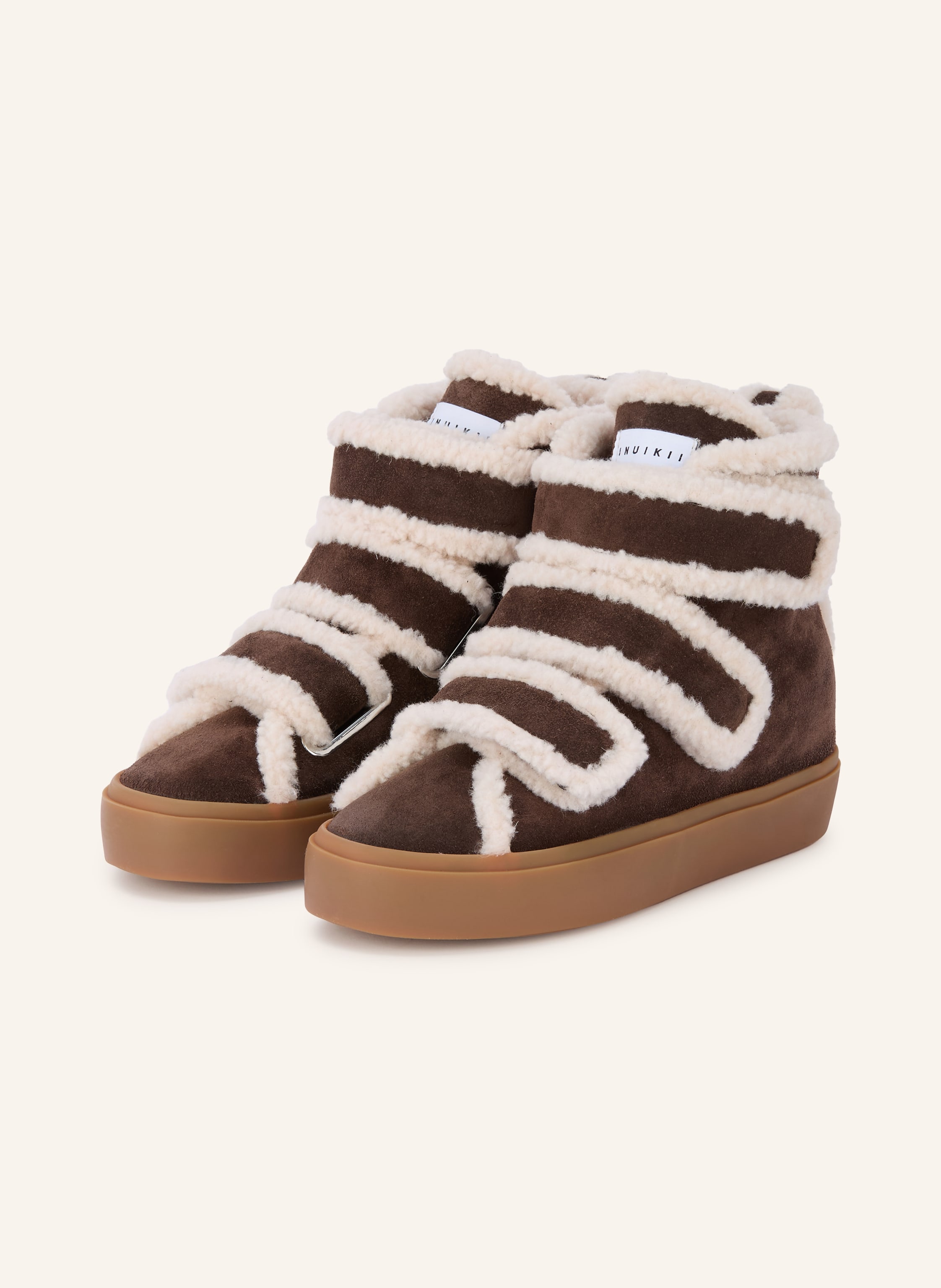 INUIKII Hightop-Sneaker SHEARLING VELCRO WEDGE