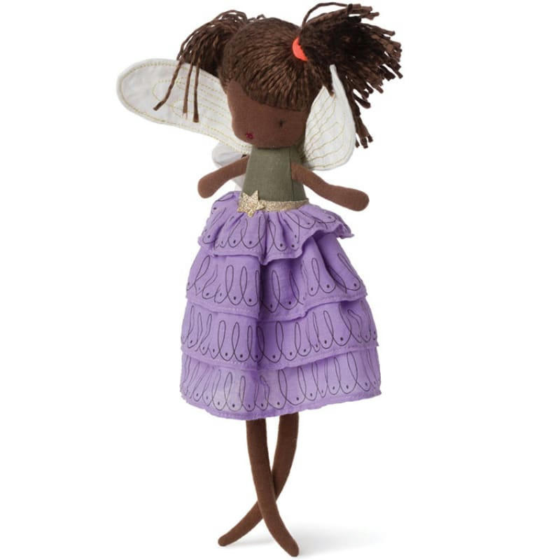 - Poupée souple fée Féline avec robe parme (35 cm)