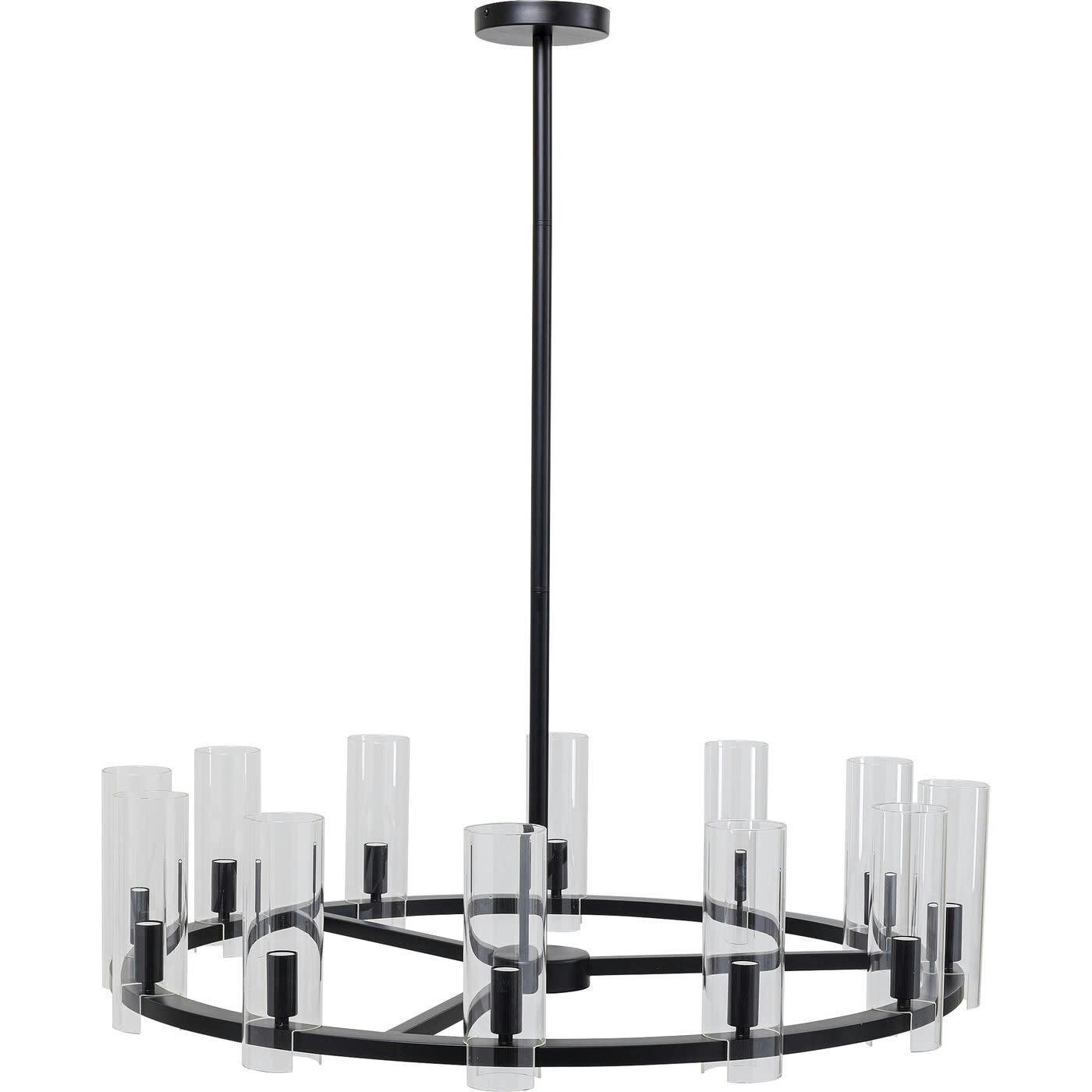 CROWN - Lustre en acier et verre D99