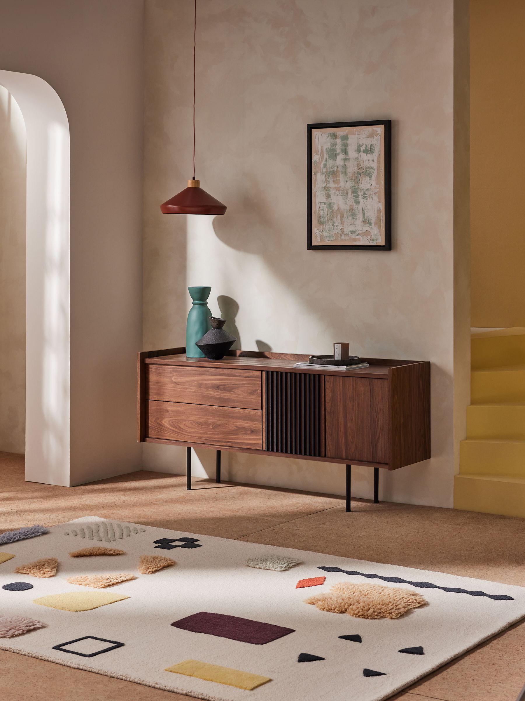 Blaze Large Sideboard in Dark Walnut Effect