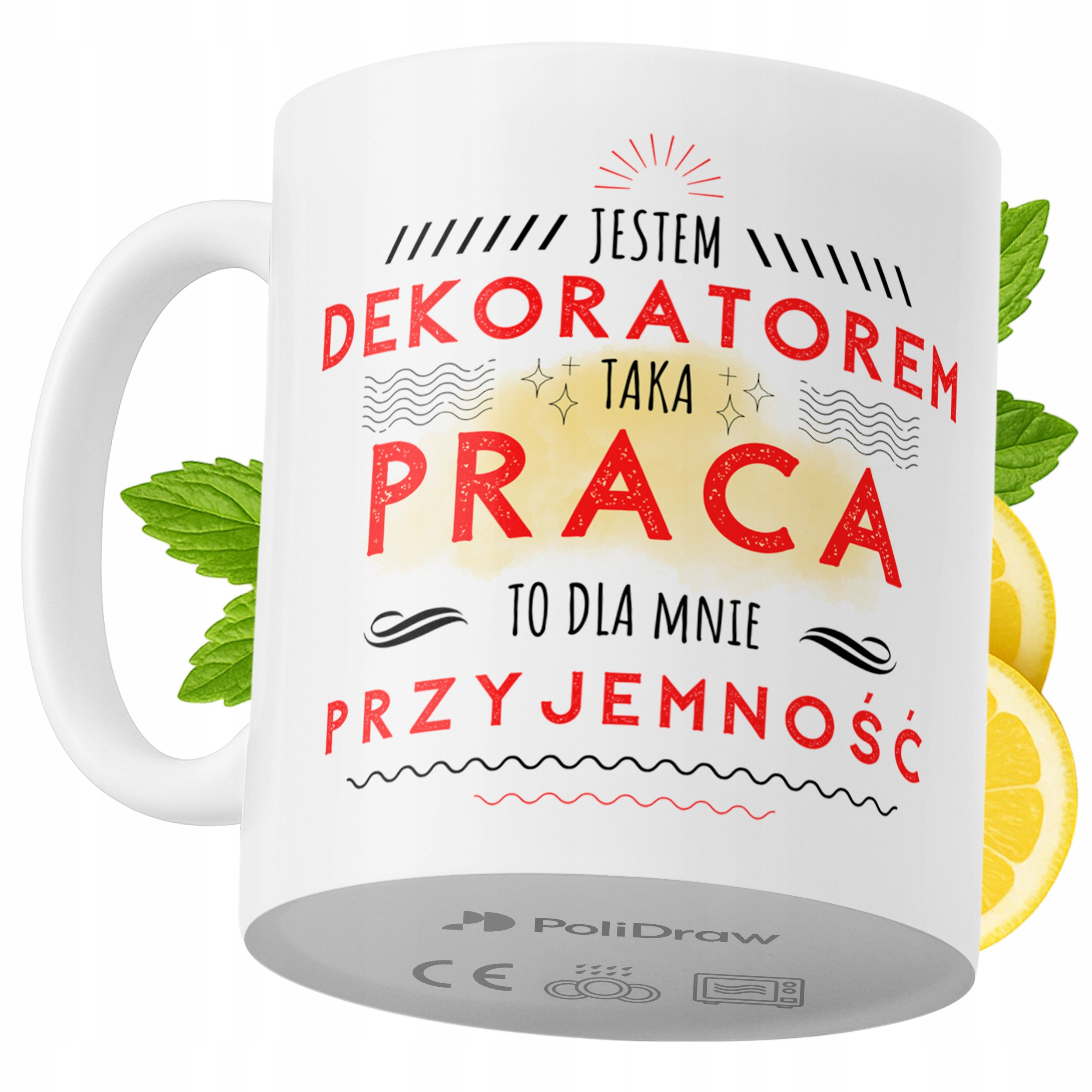 Kubek Dla Dekoratora na Prezent z Nadrukiem ze Zdjęciem 330 ml PoliDraw
