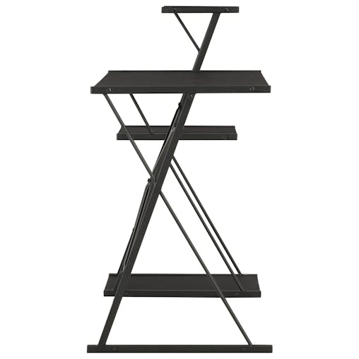 NNEVL Desk with Shelf Black 116x50x93 cm