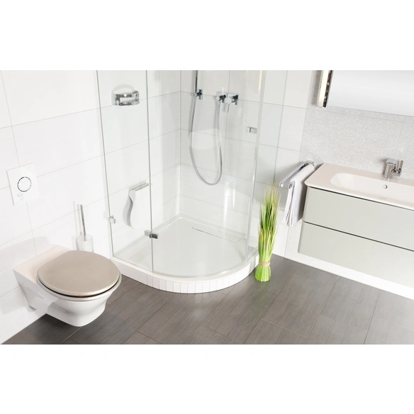 WC-Sitz, BxL: 37,7 x 47 cm, Glitzer Silber