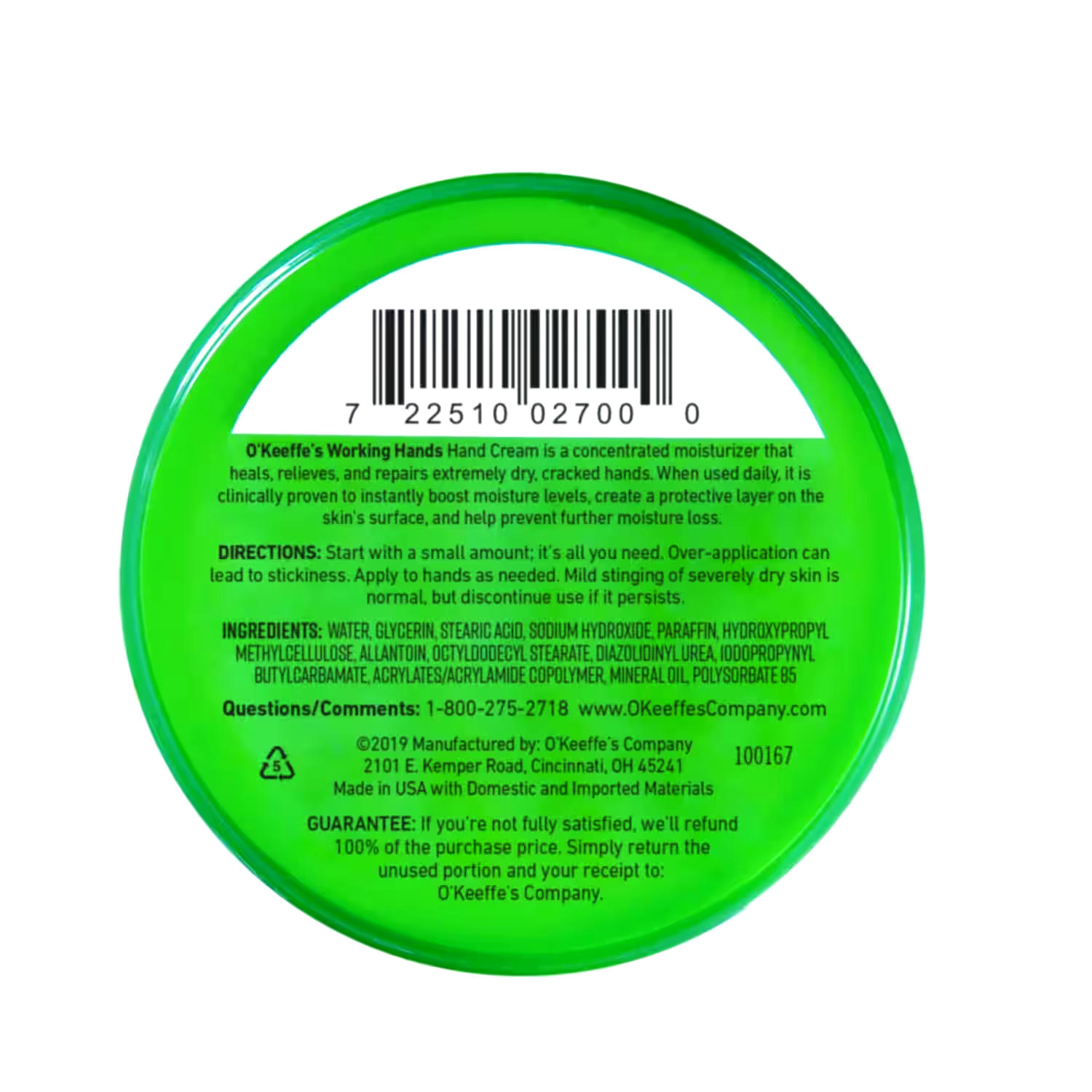 O'Keeffe's Working Hands, 3.4-oz Jar