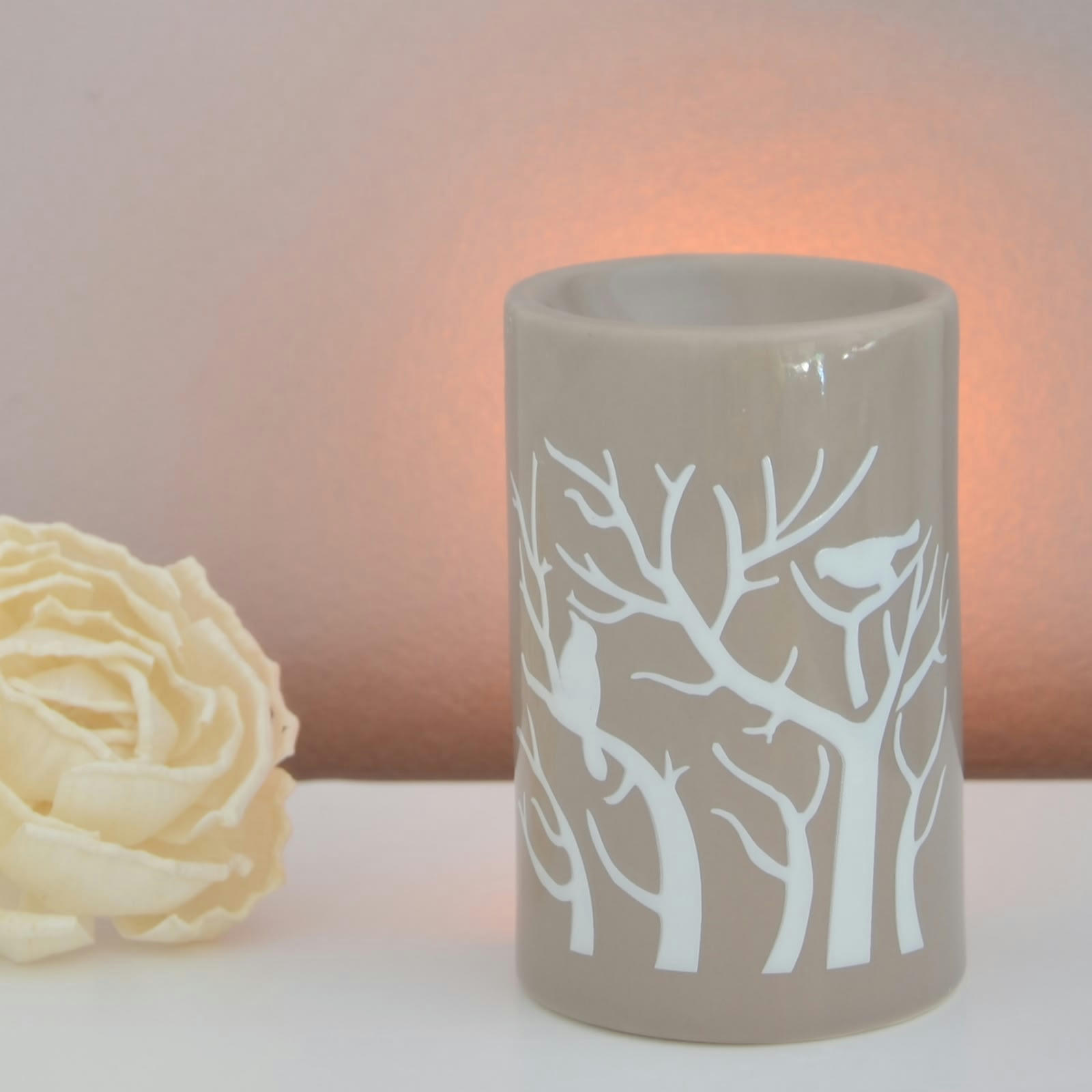 TREEBEE - Brûle parfum Treebee en céramique beige