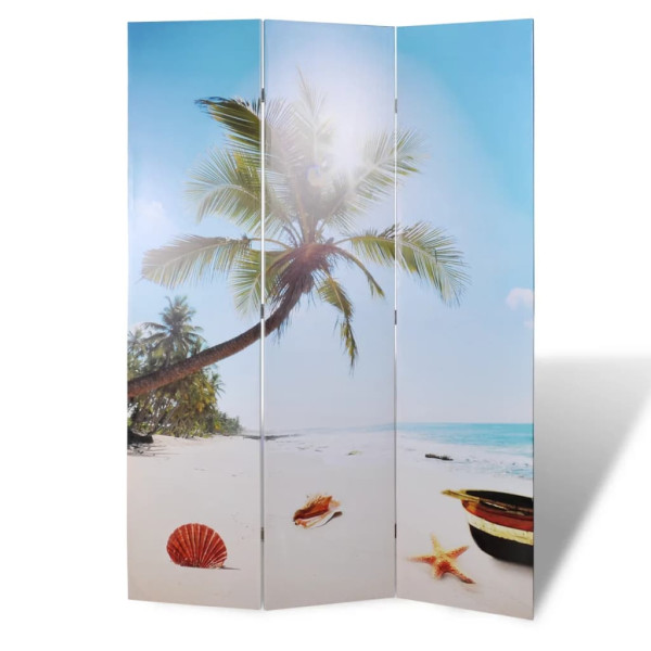 Parawan Pokojowy Dekoracyjny Parawan Składany Motyw Plaży 120x170 cm
