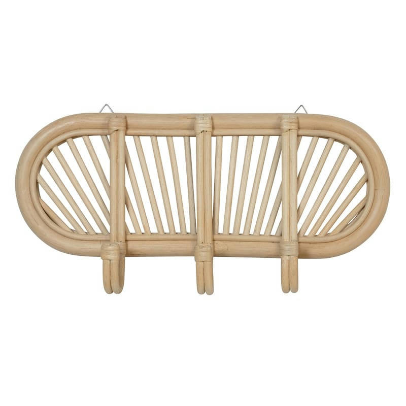 - Patère en rotin 3 crochets