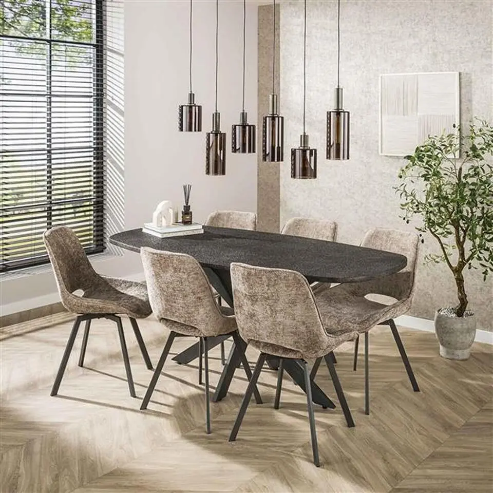 Hoyz Collection - Hanglamp Sepiora 6-lichts - Sienna Brown