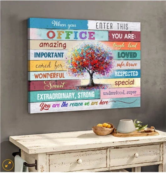 Beautiful Office Wall Art When You Enter This Office Canvas Motivational Wall Art Teamwork Office Canvas Decor In This Office Wall Art Decor