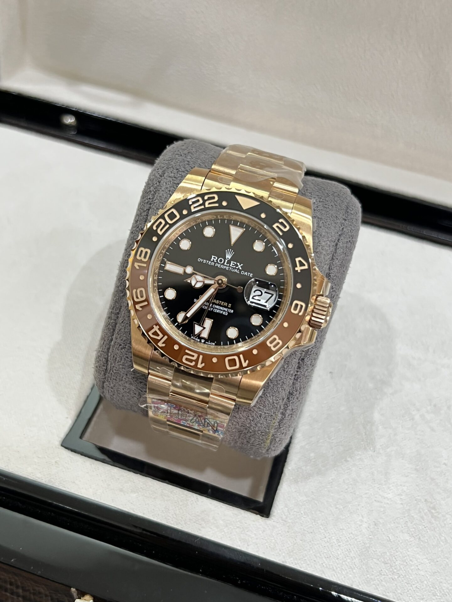 Rolex GMT-Master II 126715CHNR Root Beer YG Plated Black Dial 40mm Oyster Super Clone