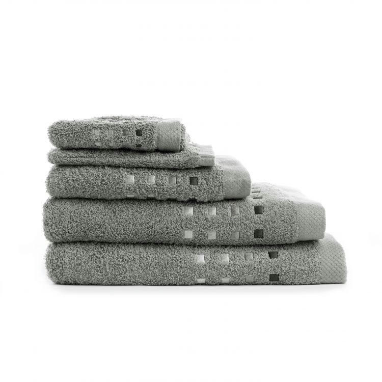 PURE SQUARE - Drap de douche en Coton Anthracite 70x140 cm