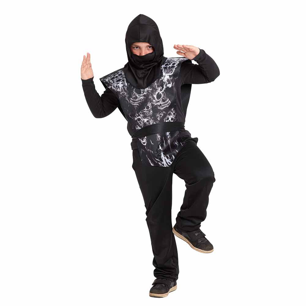 Déguisement enfant Halloween ninja imprimé crâne effet 3D 4/6 ans