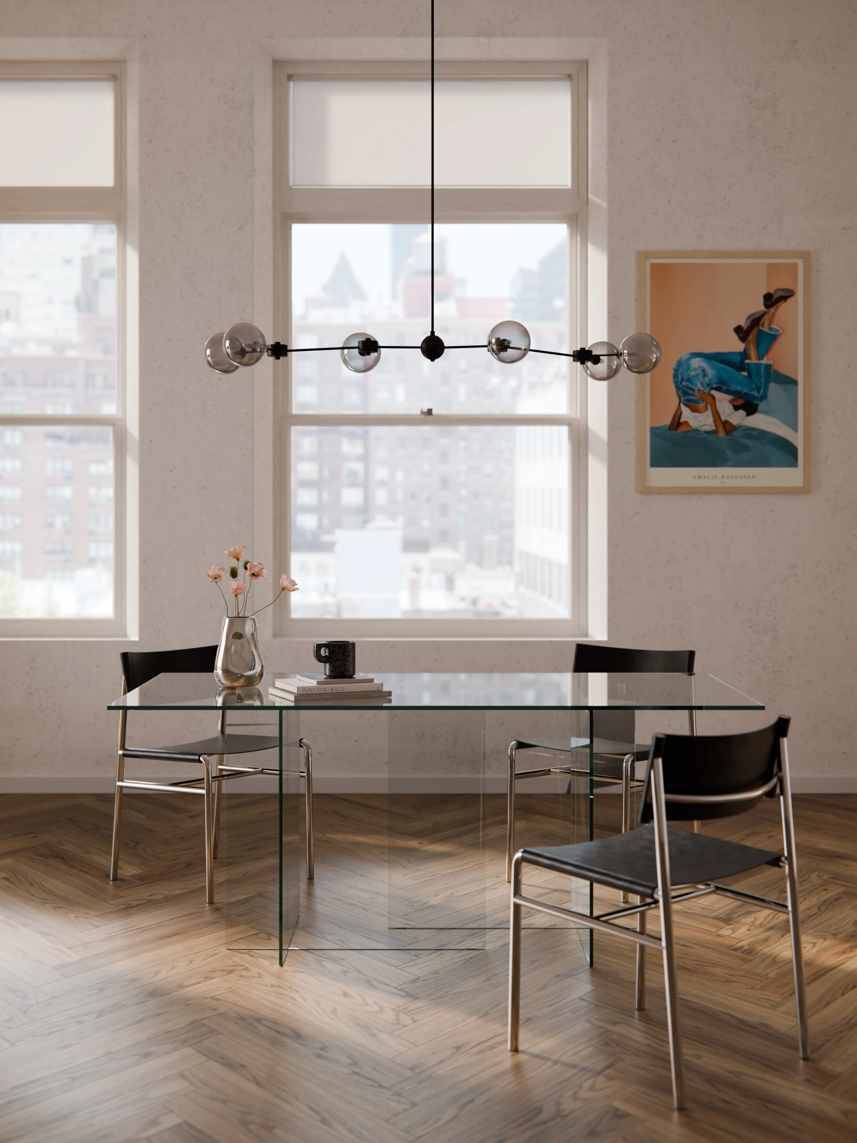 Esstisch Anouk aus Glas, 180 x 90 cm
