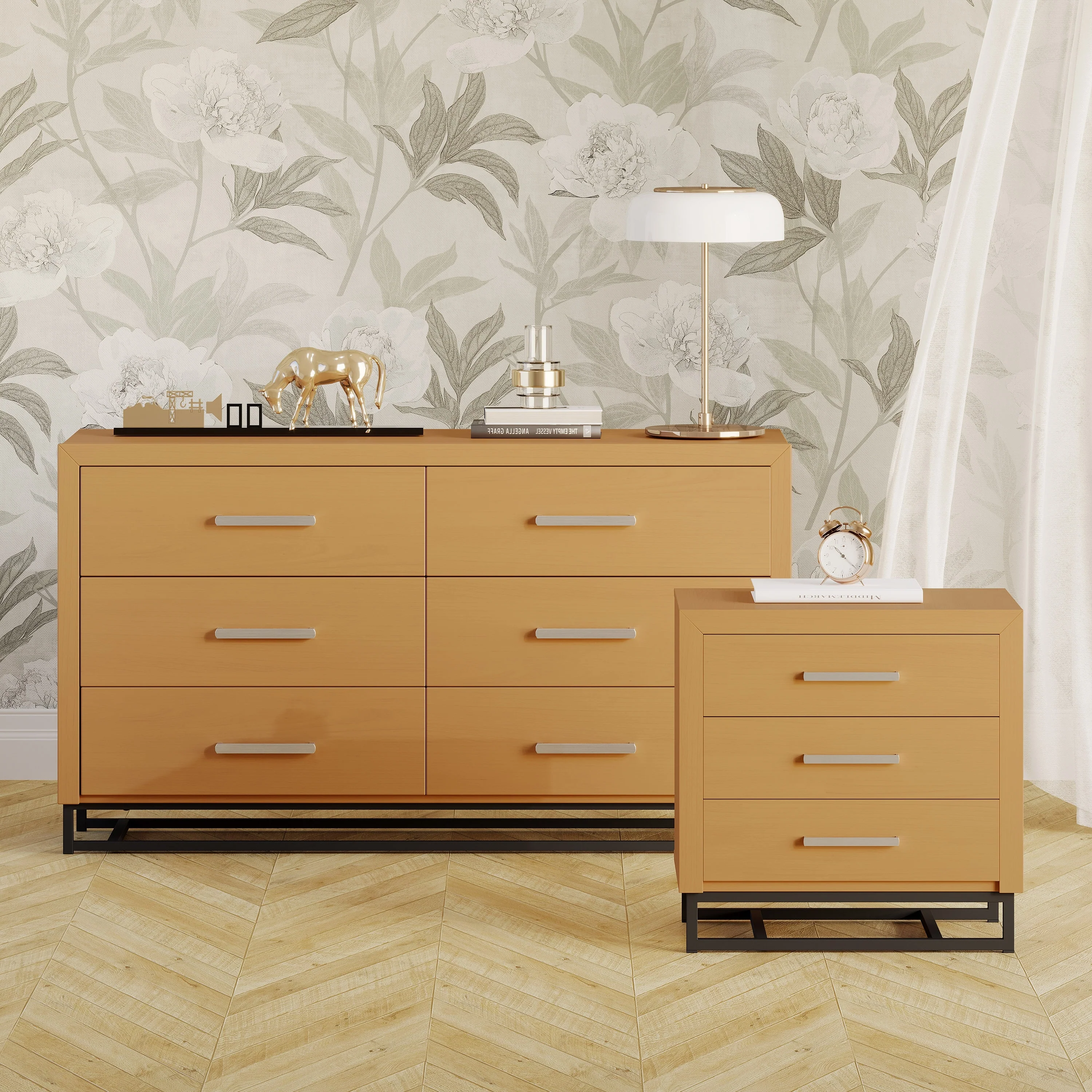 Beeson 2 Piece Double Dresser and Nightstand Bedroom Set by Christopher Knight Home