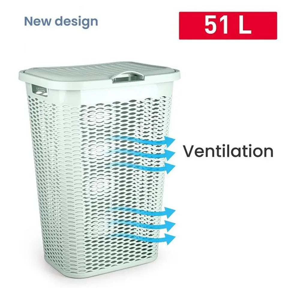 Plasticforte Wasmand Ventilation - groen - kunststof - 51L