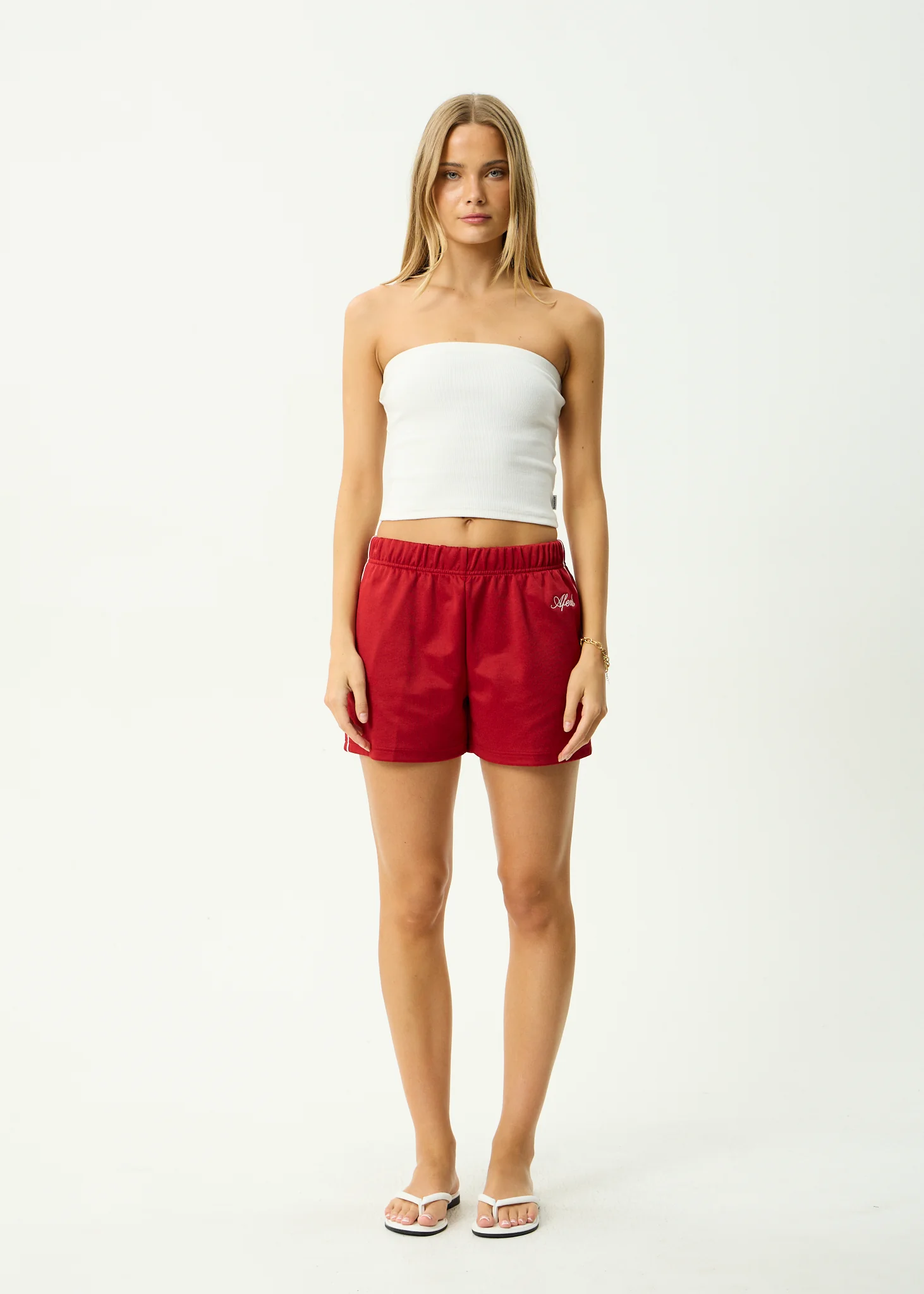 AFENDS Womens Avenue -  Track Short - Ketchup