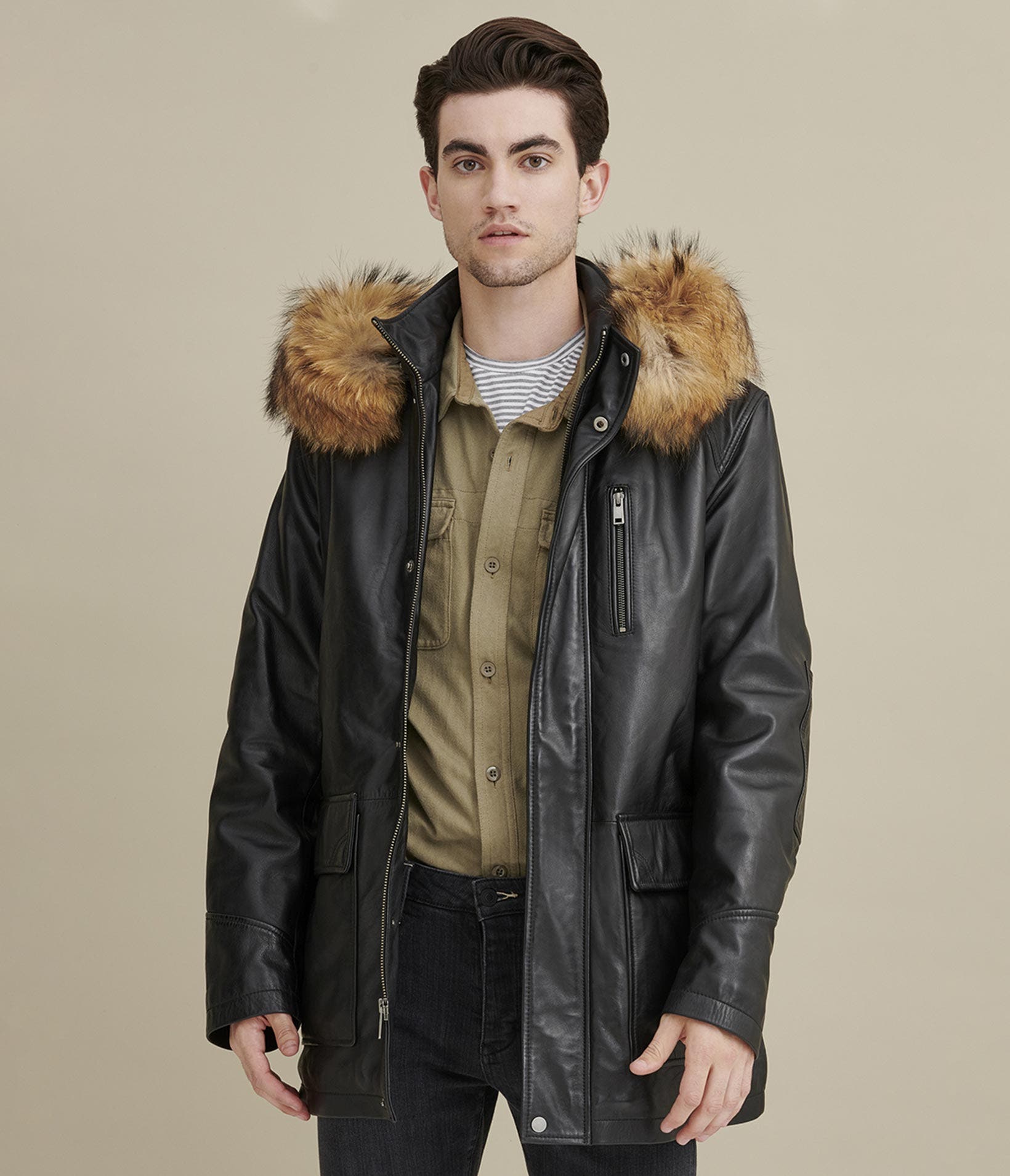 Jasper Leather Parka