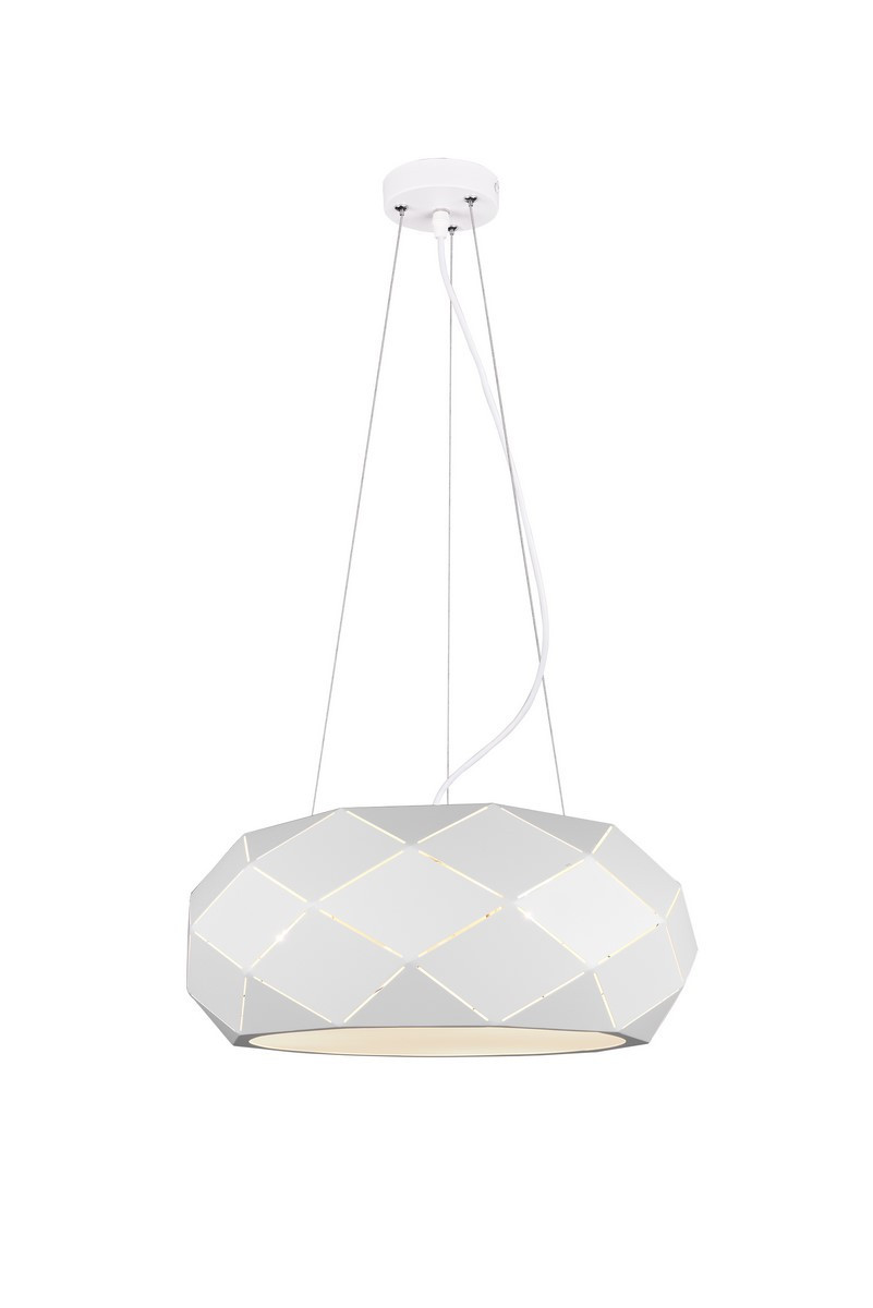Lampa wisząca biała ZANDOR 3xE27x25W wym: 150x50x50 cm Trio