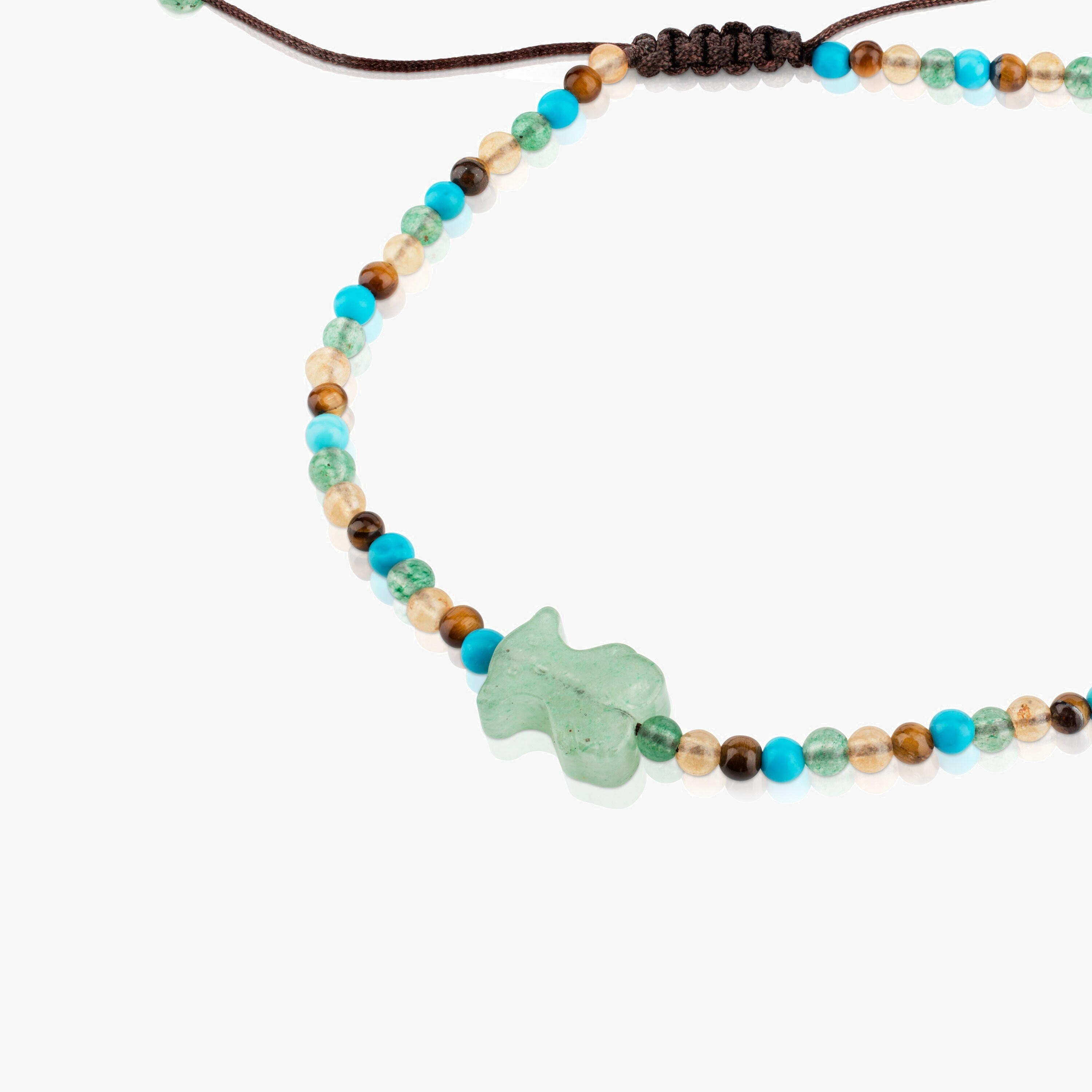 Pulsera de gemas multicolor motivo oso Tibet