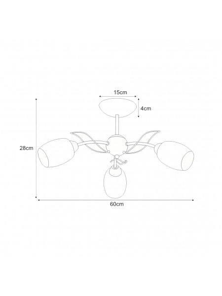 Lampa sufitowa XENA K-JSL-6093/3