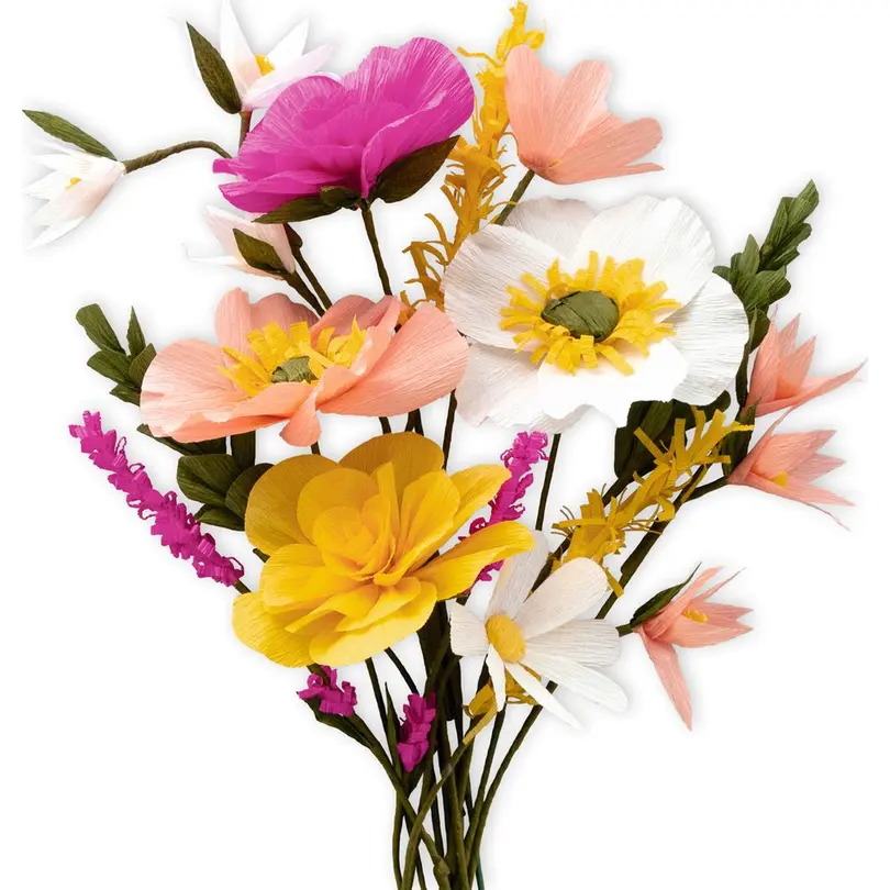 Bastelset Krepppapier Blumen