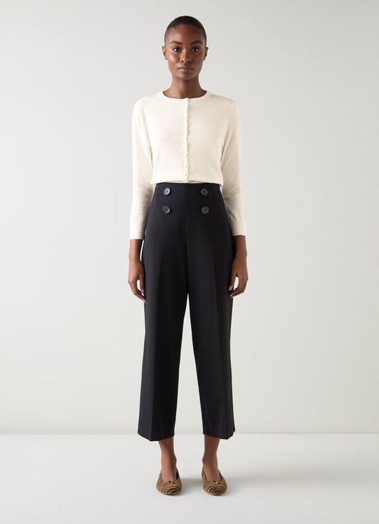 Lottie Cream Plain Fine Gauge Cardigan