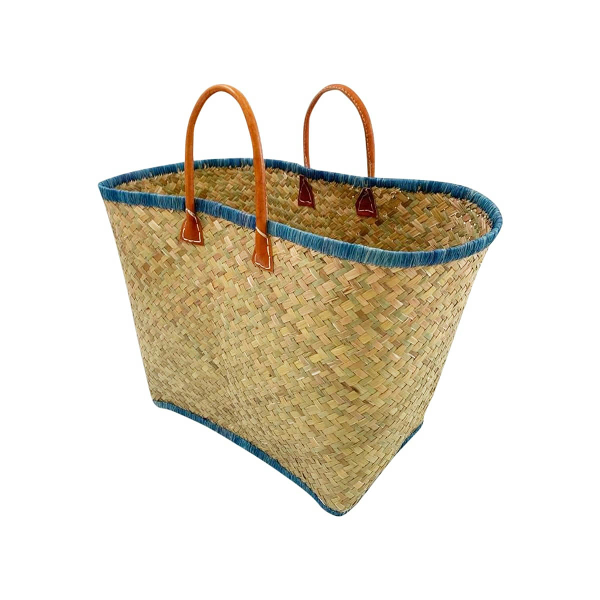 PANIERS PENJY GM - Panier naturel et bleu turquoise penjy GM