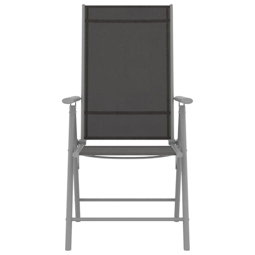 NNEVL Folding Garden Chairs 4 pcs Textilene Black