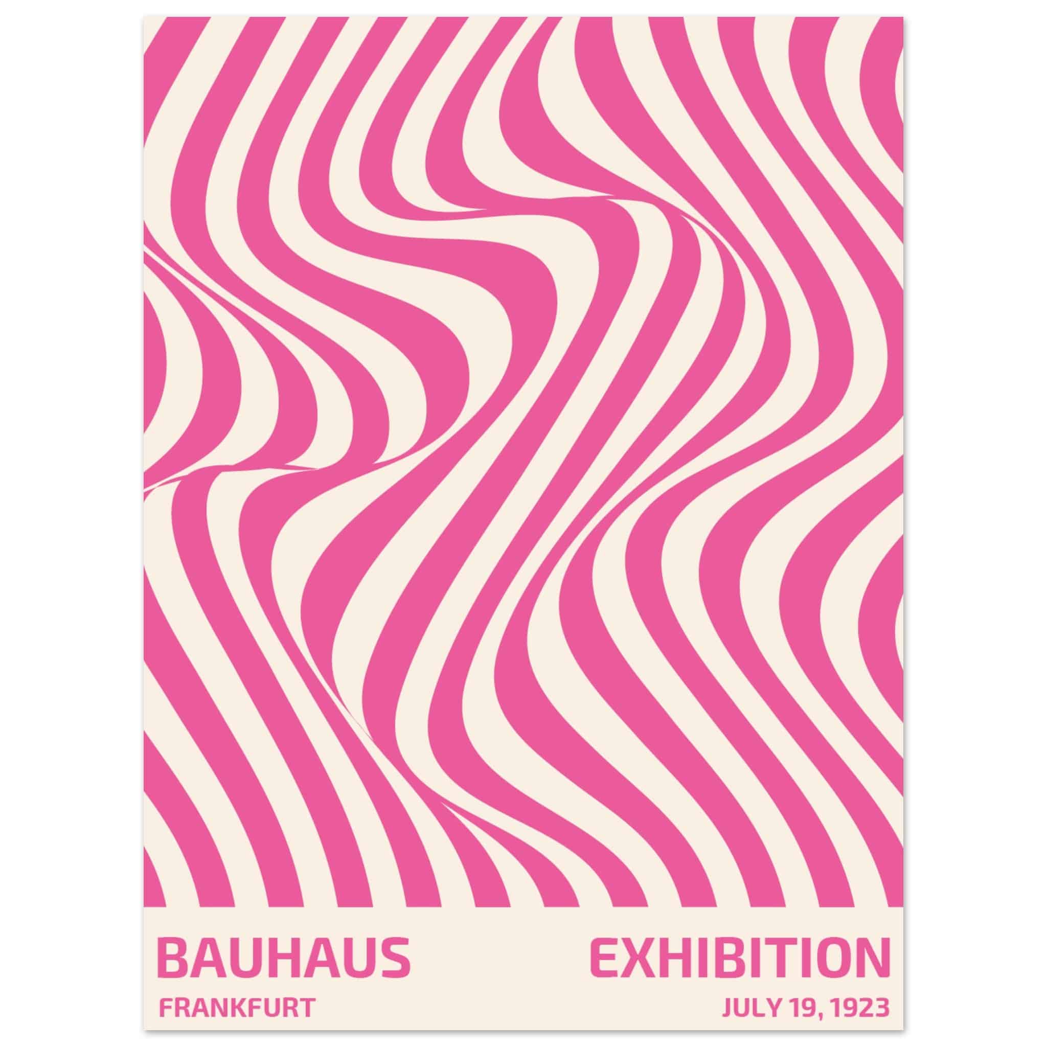 Artfulprints Poster Bauhaus - Exhibition Frankfurt pink  - 30x40 cm - Roze