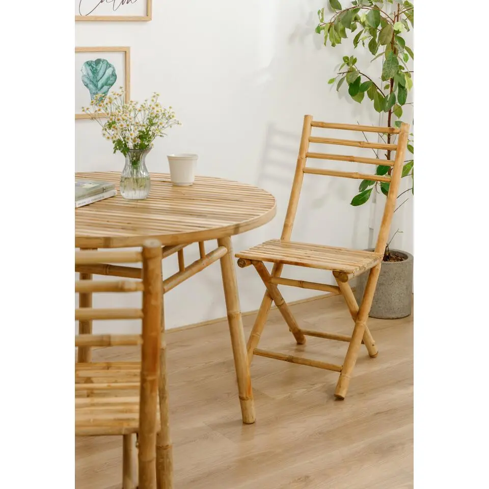 Eettafel van bamboehout (4 personen)