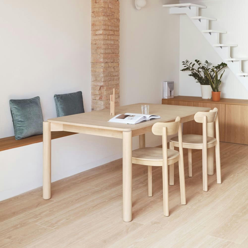 ATLAS - Table à manger extensible en bois 200-160 x 95cm bois clair