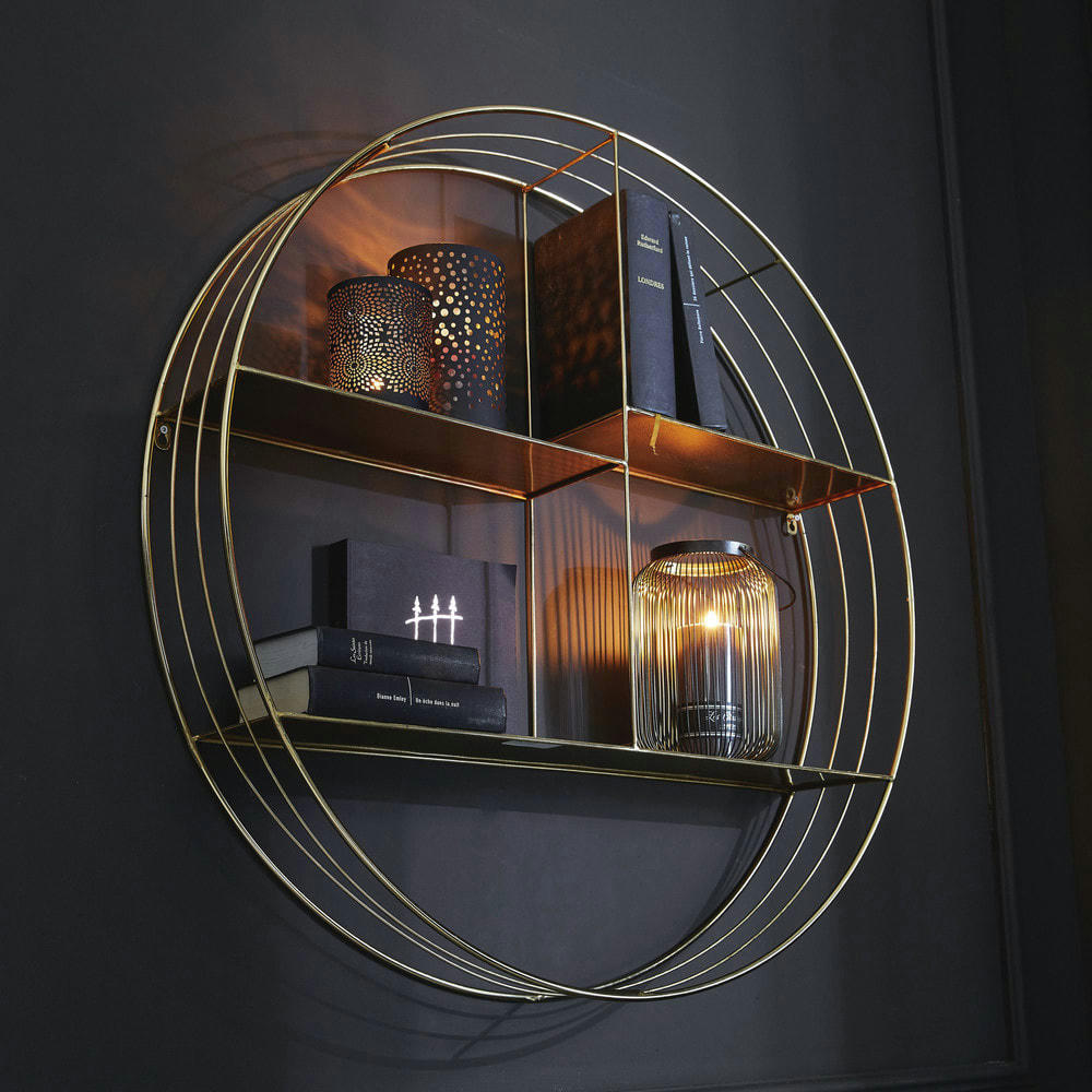 SOLAIRE - Lumignon en verre ajouré noir et cuivré