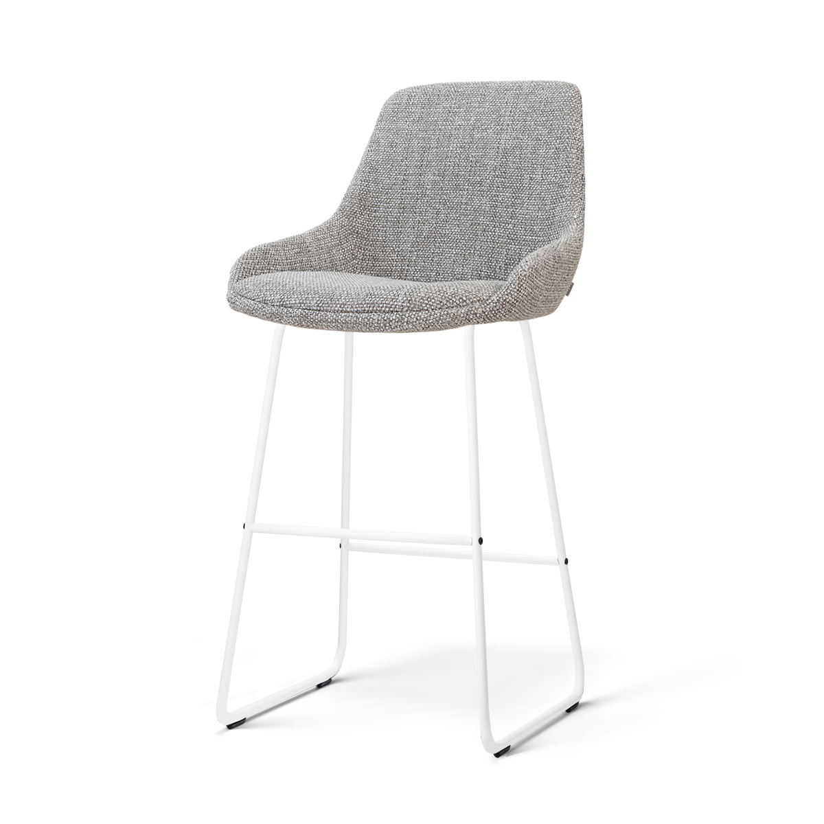 Nolon Nino-Isa barkruk grijs blend - wit onderstel - 75 cm