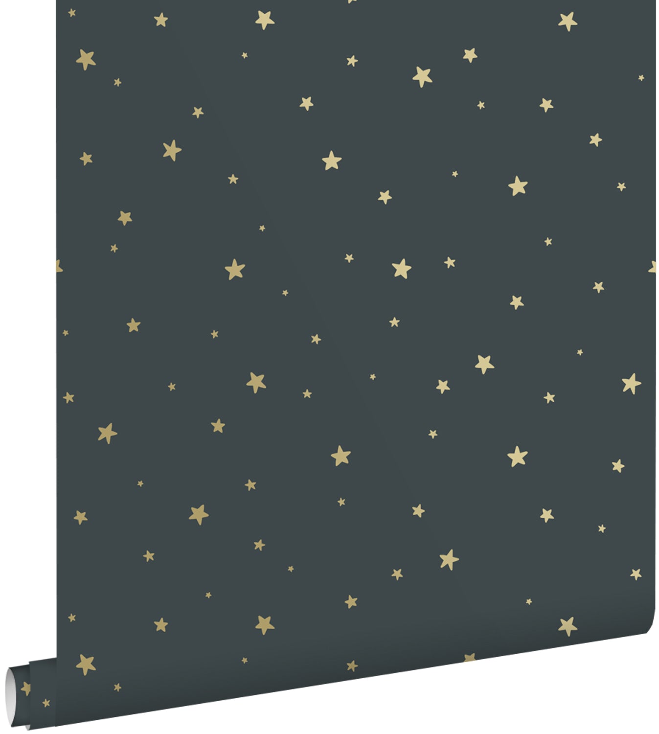 ESTAhome behang sterretjes vergrijsd blauw en goud - 53 cm x 10.05 m - 139261