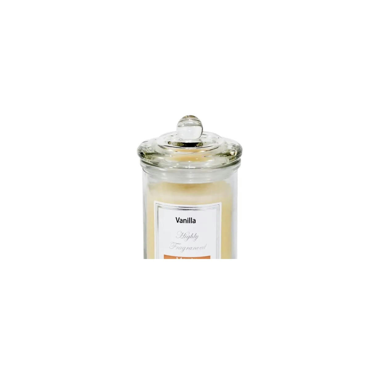 VANILLE - Bougie parfumée dans pot en verre vanille 7,5x14cm