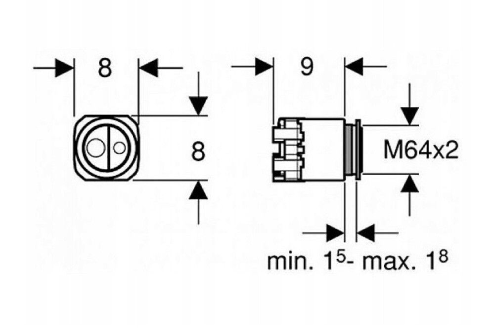 SPYLEKNAPP GEBERIT MØBELTRYK KROM 64 MM RUND DUAL FLUSH