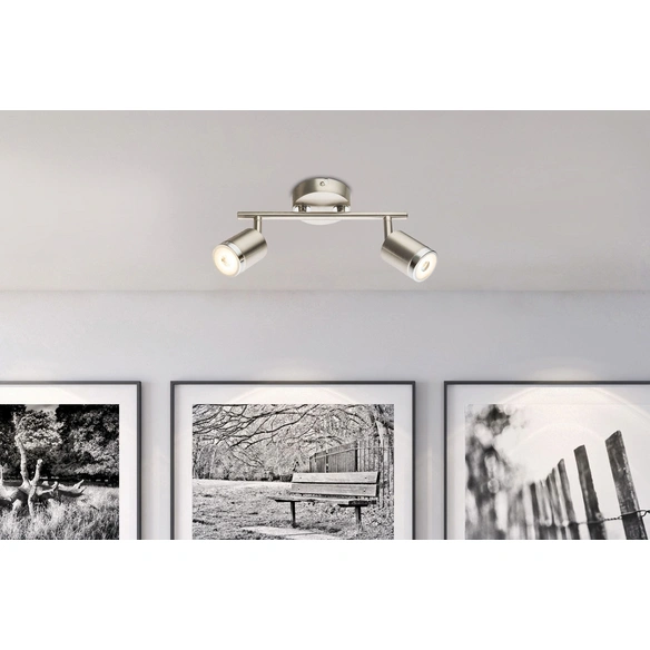 Hängeleuchte »COMORE«, nickelfarben, inkl. Leuchtmittel, Breite: 40 cm