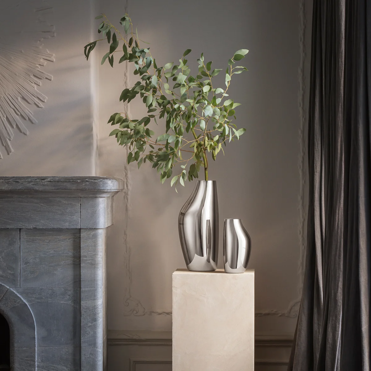 Georg Jensen - Sky Bodenvase, H 46 cm, Edelstahl