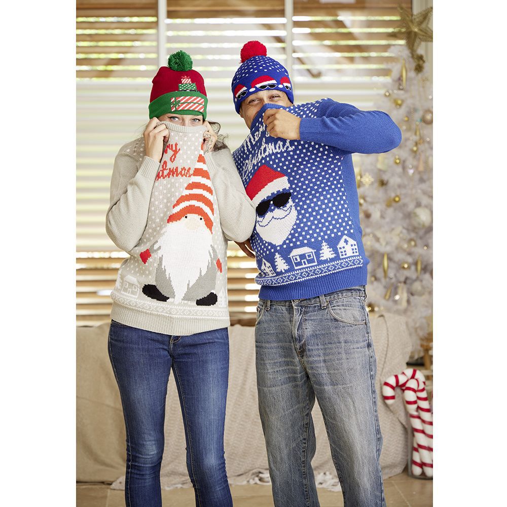 Bonnet de No&euml;l Adulte en tricot lumineux